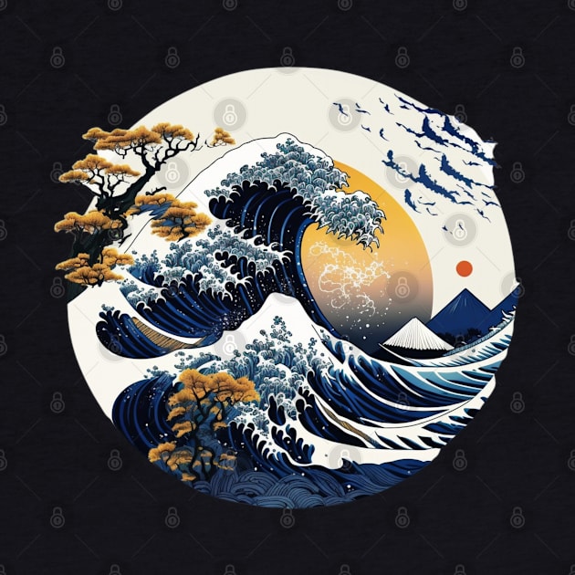 Japanese Art Style Great Wave off Kanagawa by SamCreations